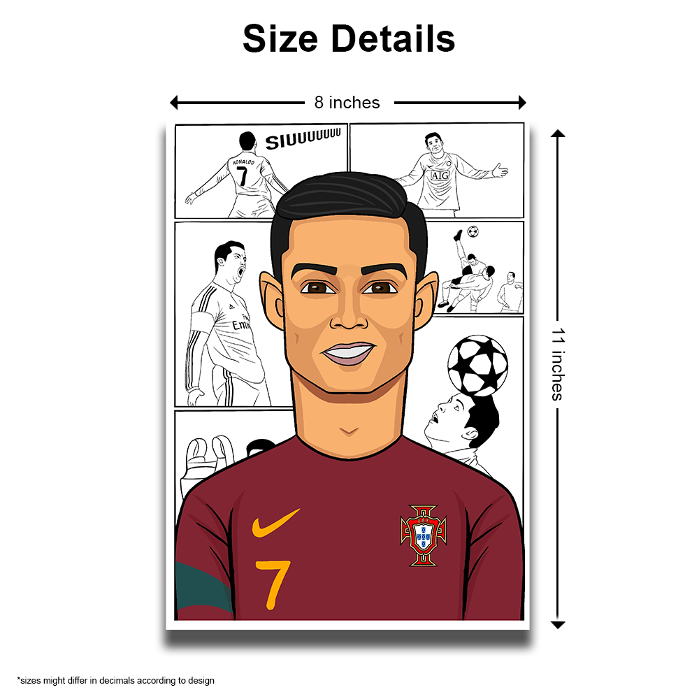 Ronaldo Caricature A4 Sunboard Laminate