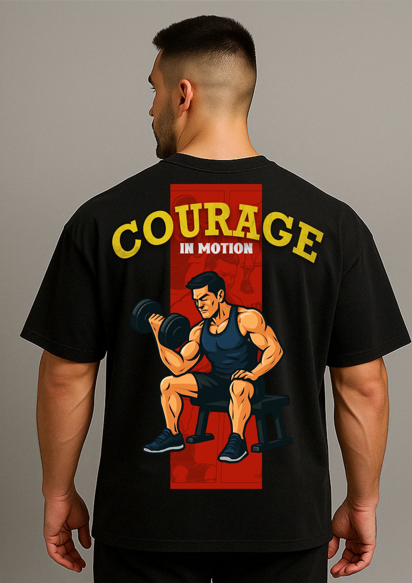 Courage In Motion Gym Tshirt Black