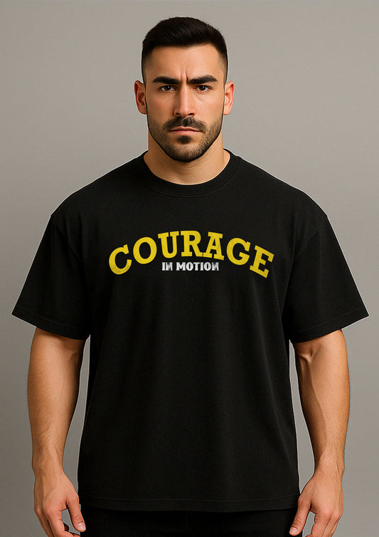 Courage In Motion Gym Tshirt Black