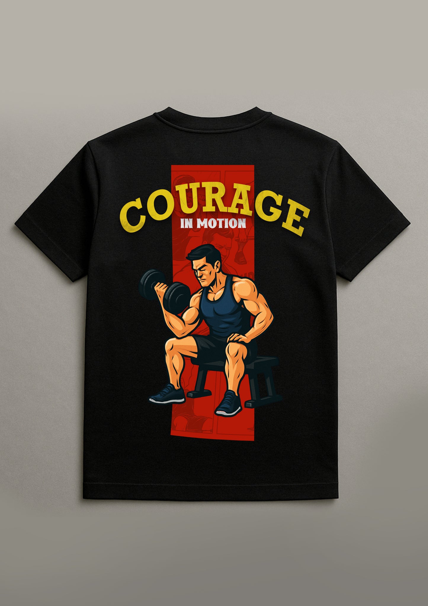 Courage In Motion Gym Tshirt Black