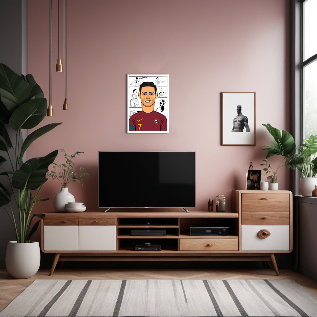 Ronaldo Caricature A4 Sunboard Laminate