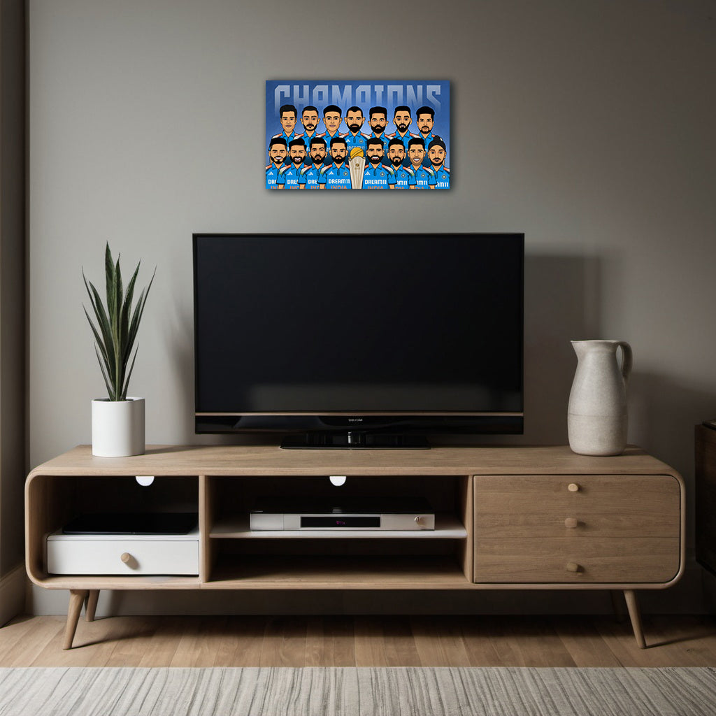 Champions Trophy Winning Indian Team Tribute- Sunboard Laminate