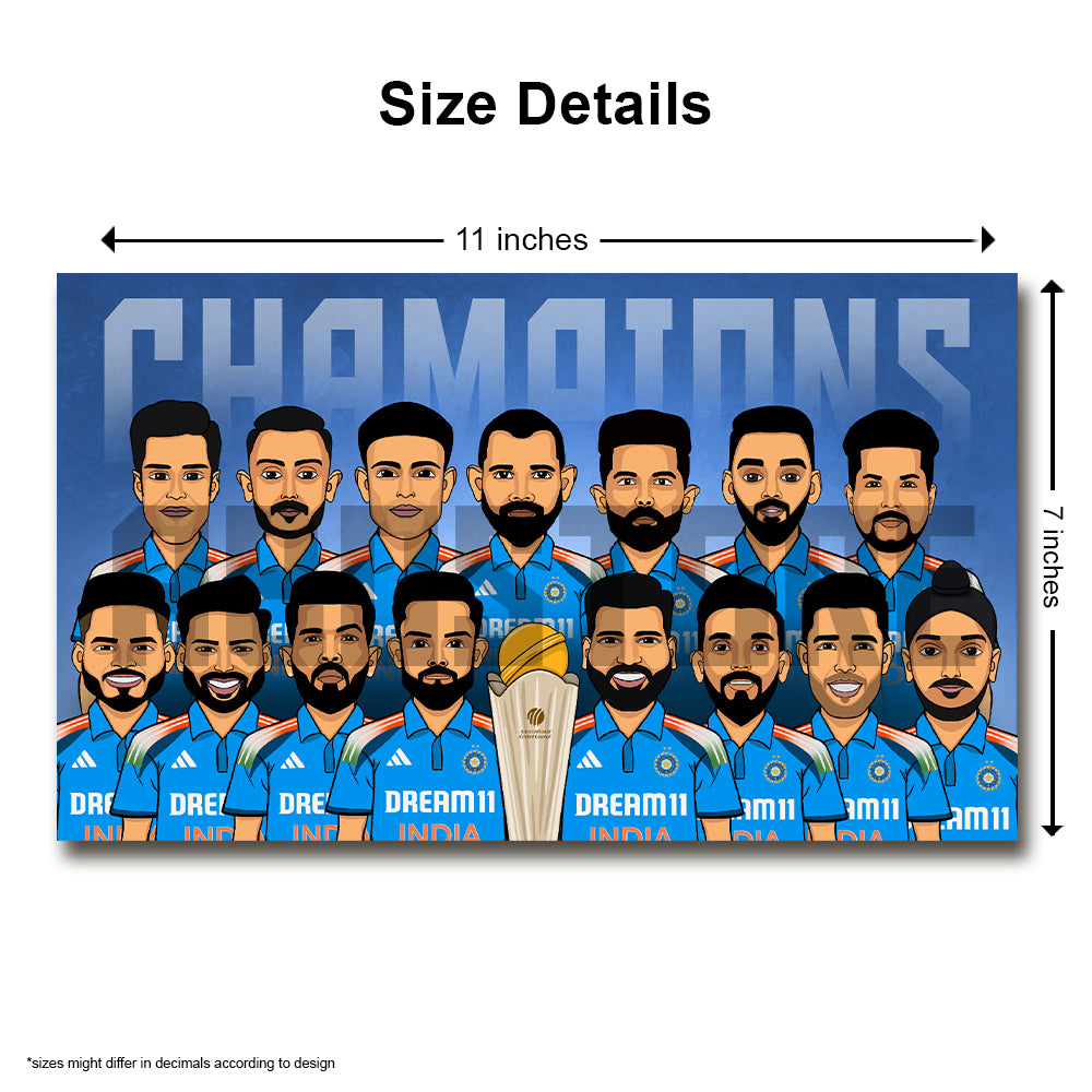 Champions Trophy Winning Indian Team Tribute- Sunboard Laminate