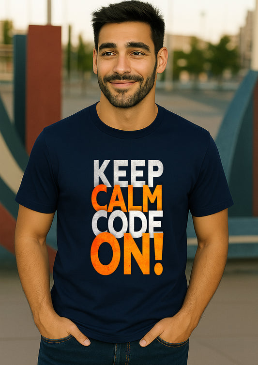 Keep Calm Code On Tshirt Unisex