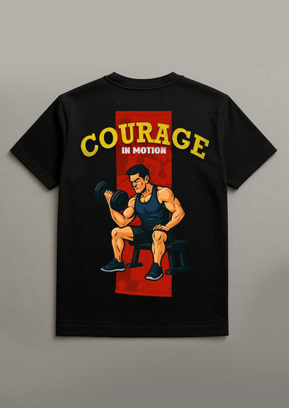 Courage In Motion Gym Tshirt Black